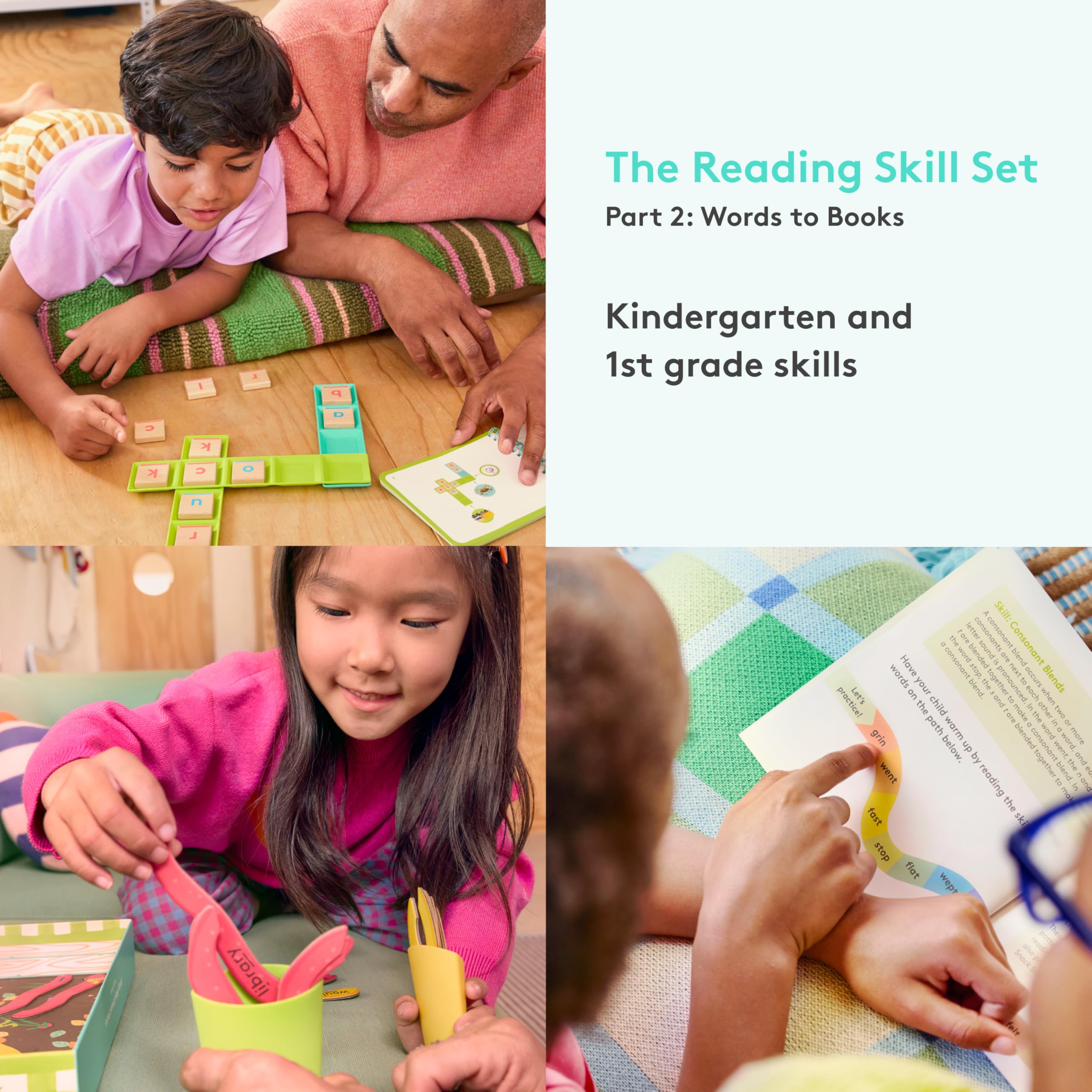 Phonics Reading Set with Games and Books for Kindergarten and Grade 1