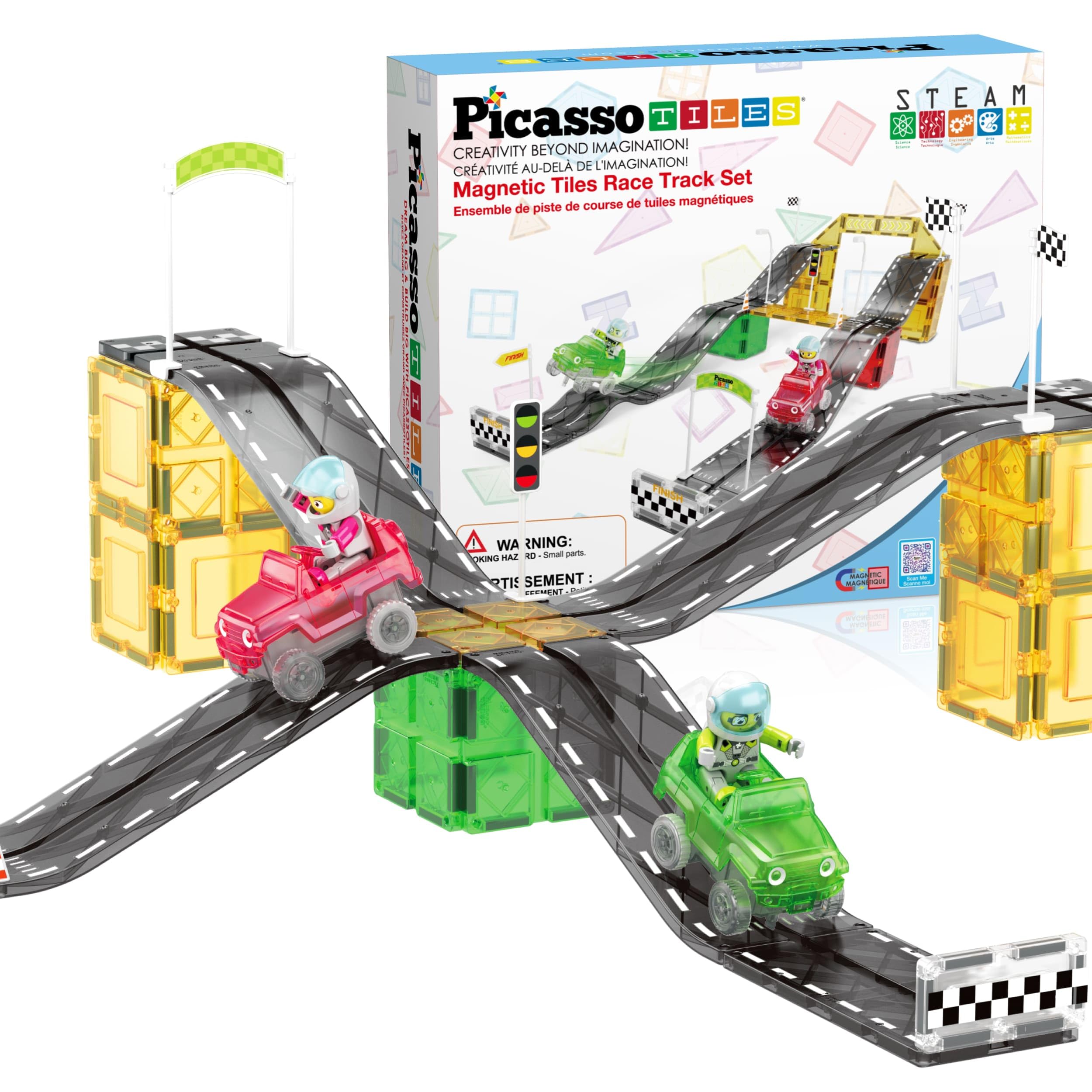 Magnetic Race Car Track Building Set