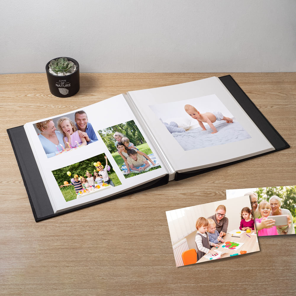 Large Self Adhesive Scrapbook Photo Album with Linen Cover 40 Pages