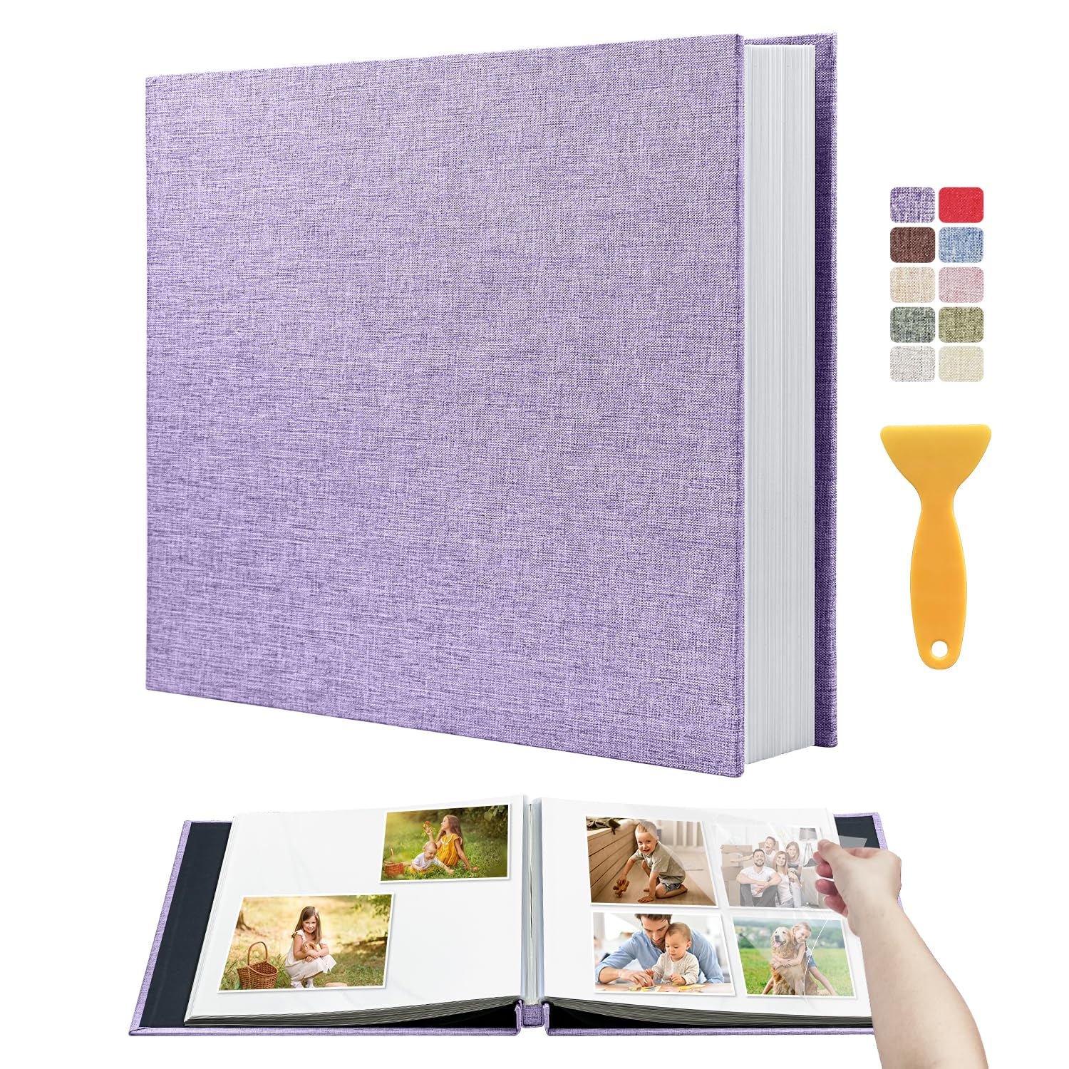 Large Self Adhesive Scrapbook Photo Album with Linen Cover 40 Pages