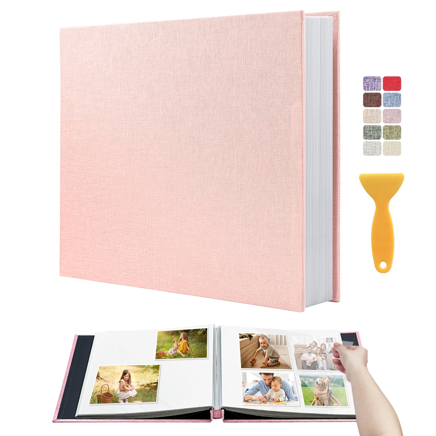 Large Self Adhesive Scrapbook Photo Album with Linen Cover 40 Pages