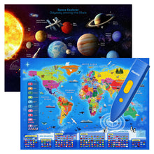 Bilingual Interactive USA and World Map Geography Learning Toy for Kids