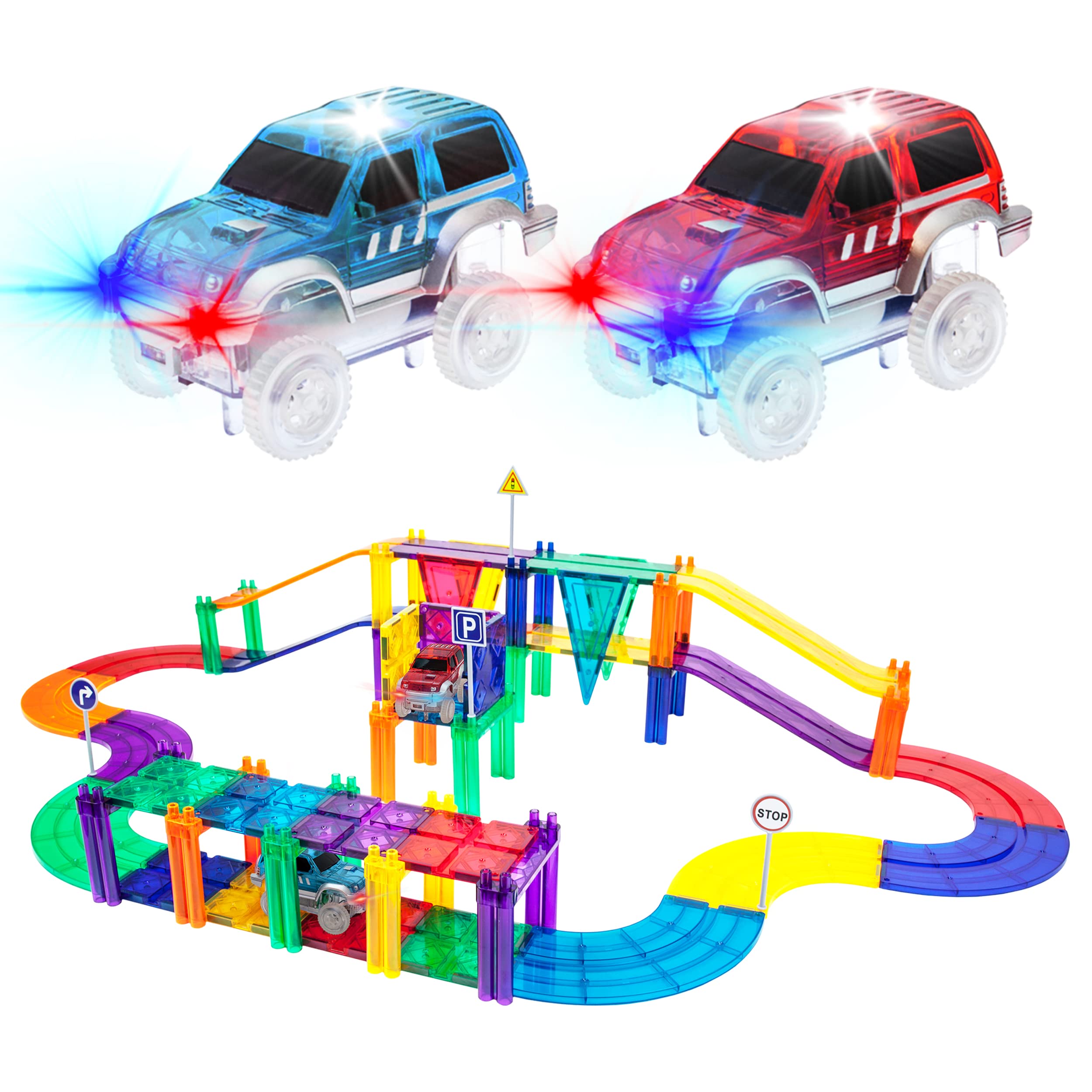 Magnetic Race Car Track Building Set