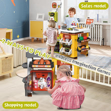 Grocery Store Playset with Shopping Cart Cash Register and Play Food