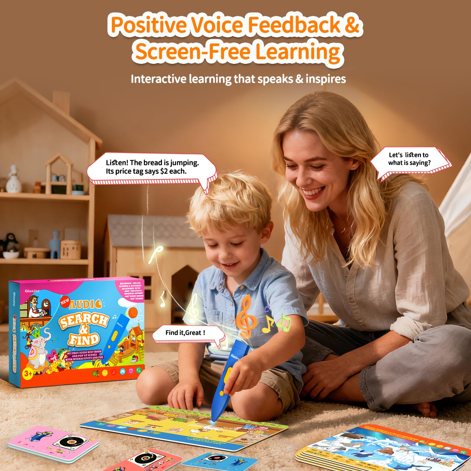 Bilingual Interactive USA and World Map Geography Learning Toy for Kids