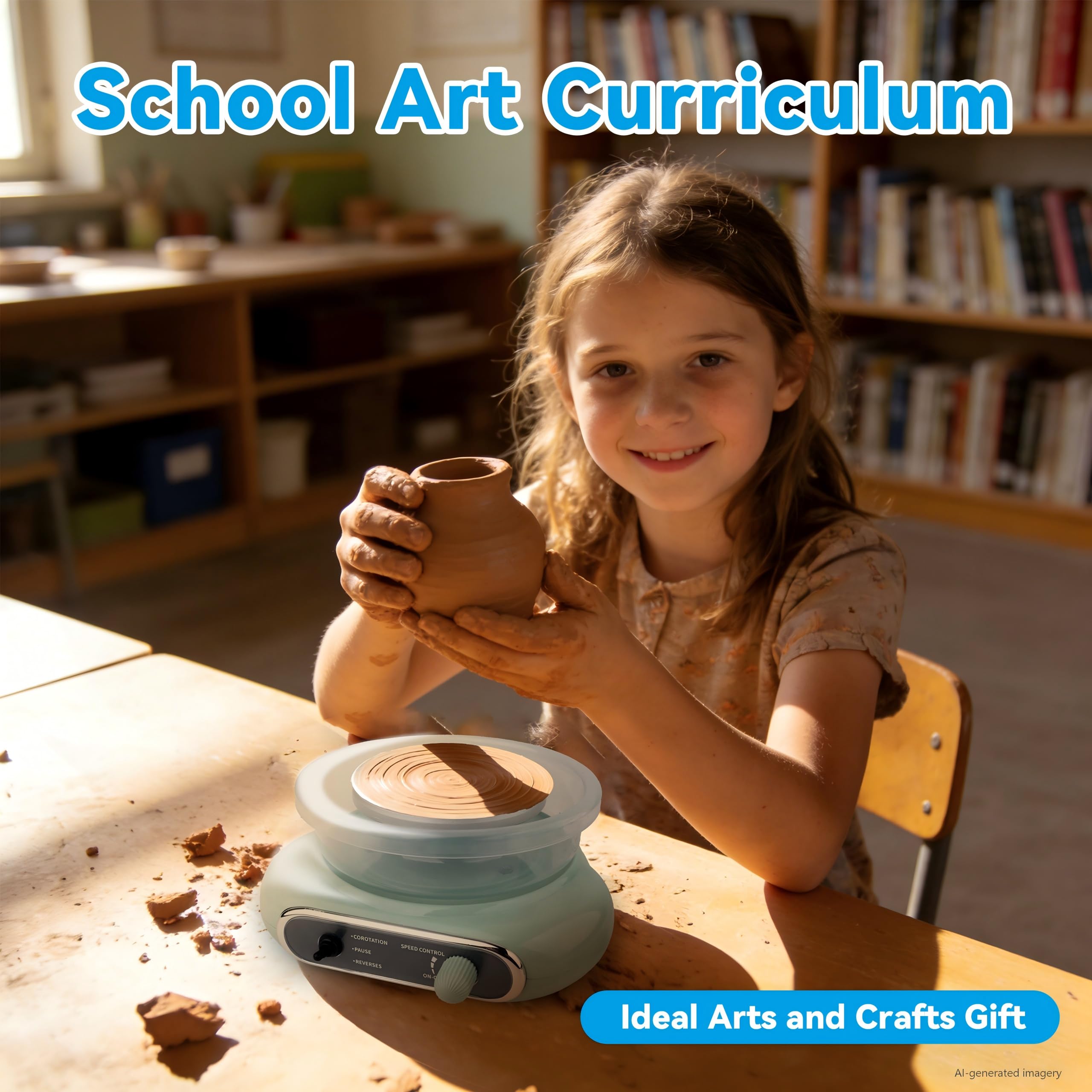 Kids Pottery Wheel Arts and Crafts Kit for Ages 6 to 12