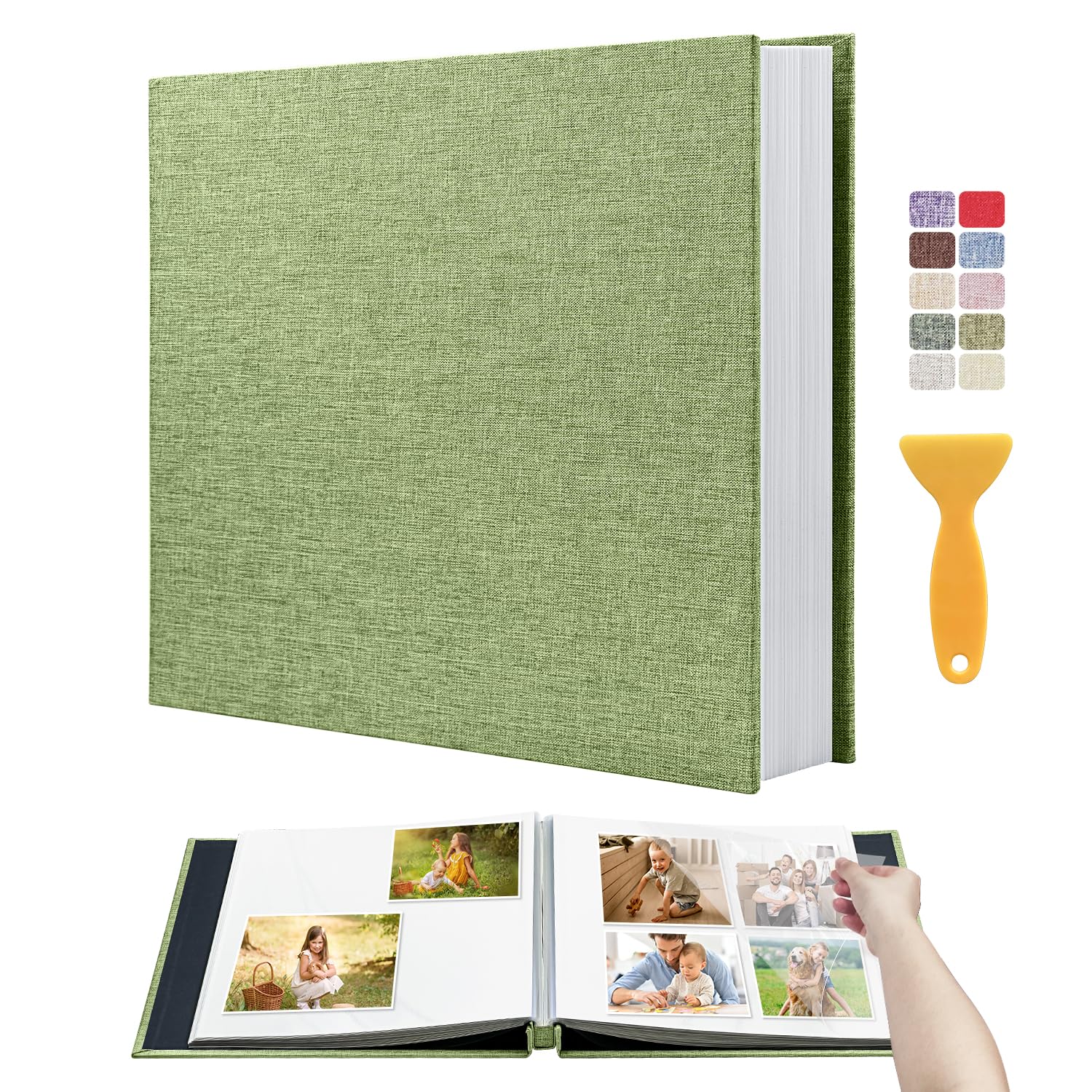 Large Self Adhesive Scrapbook Photo Album with Linen Cover 40 Pages