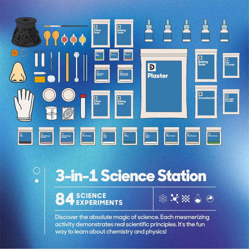 Three in One STEM Science Kit with 84 Experiments for Ages 8 Plus