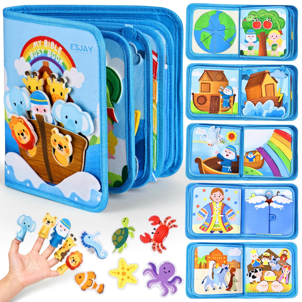 Bible Busy Board Montessori Activity Book for Toddlers Ages 1 to 3