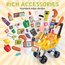 Grocery Store Playset with Shopping Cart Cash Register and Play Food