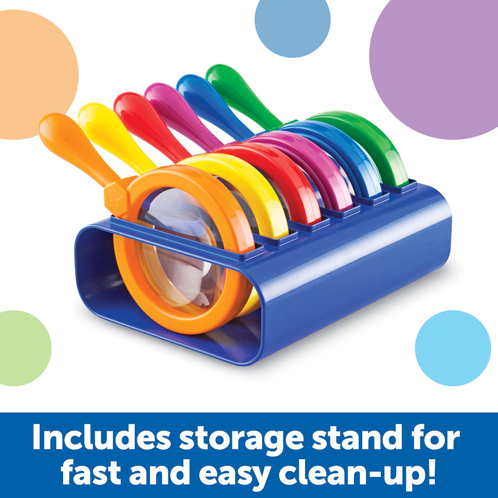 Primary Science Jumbo Magnifiers with Stands Set of Six for Kids