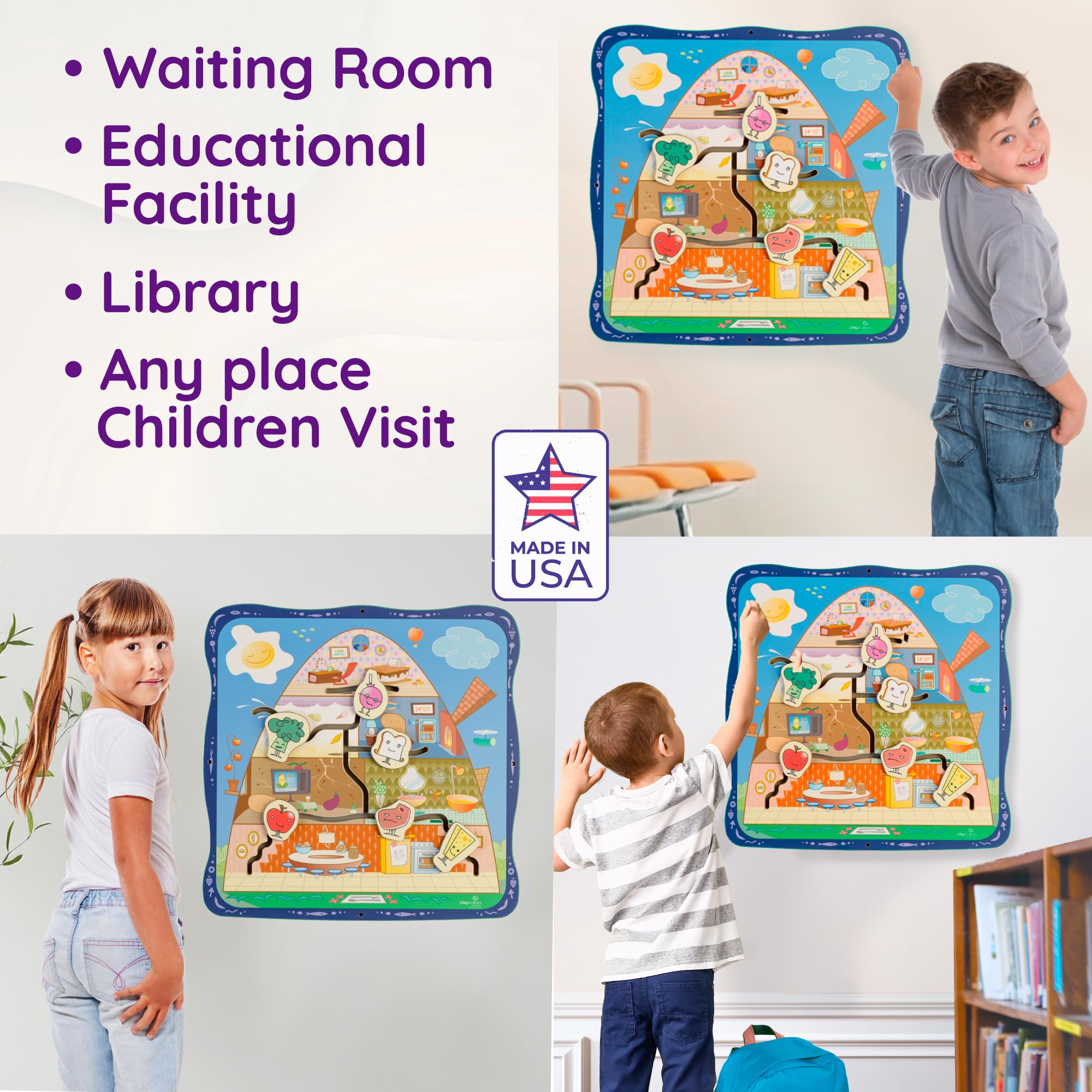 Healthy House Sensory Wall Activity Panel for Toddlers and Kids