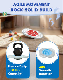 2 in 1 Maze Balance Board Sensory Training Toy for Kids Ages 3 to 12