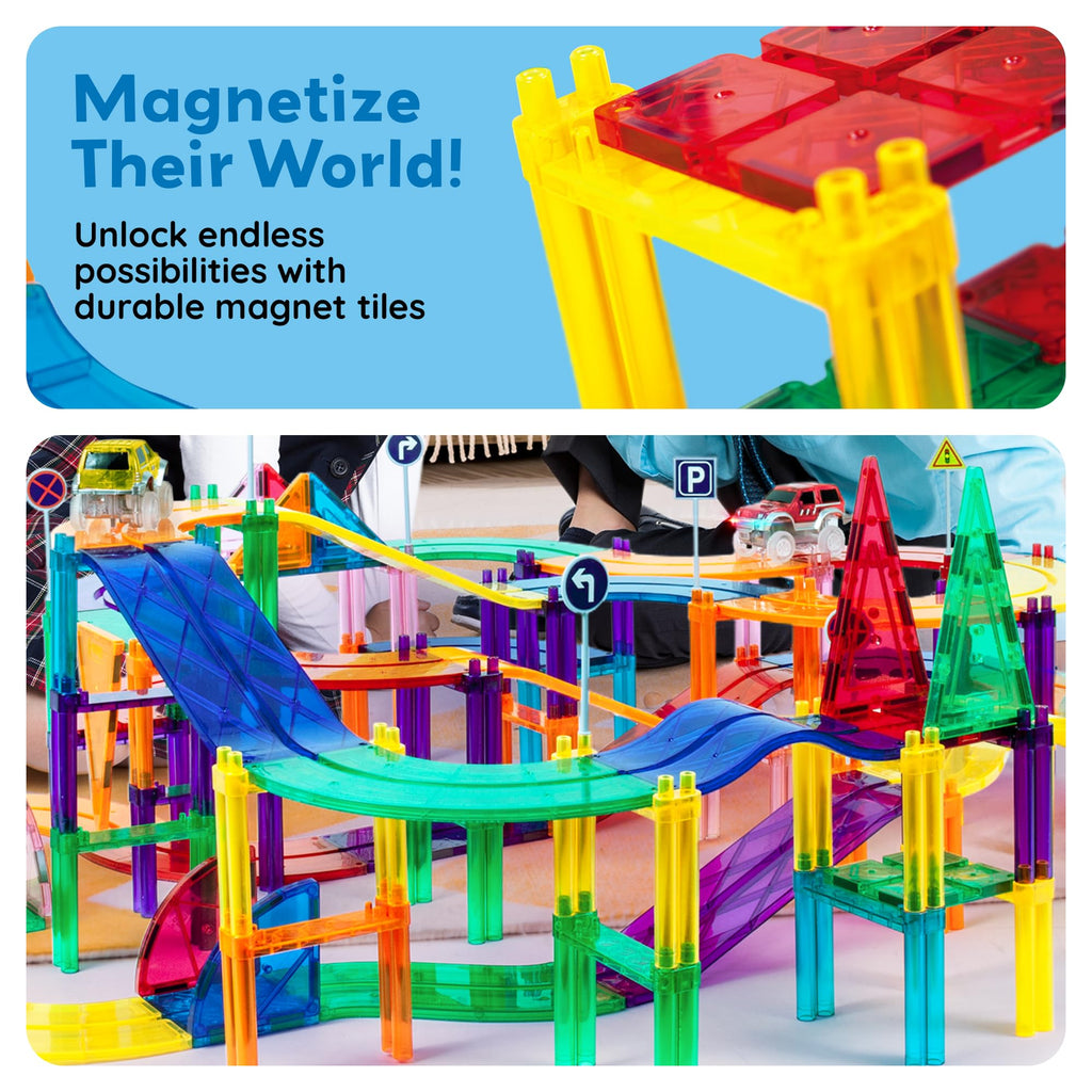 Magnetic Race Car Track Building Set