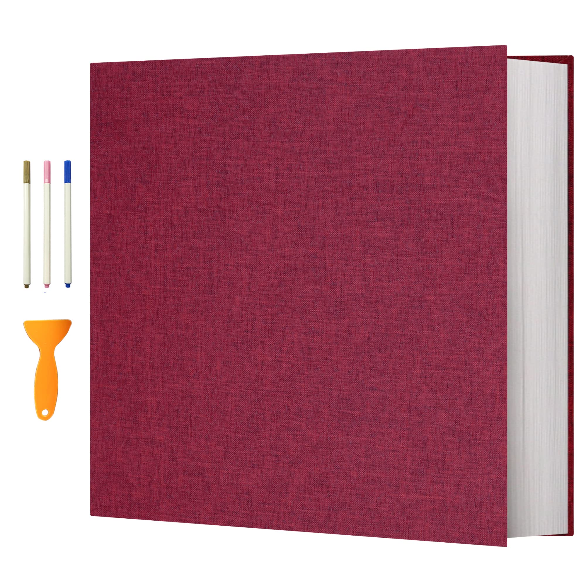 Self Adhesive Scrapbook Photo Album with Magnetic Pages and Metallic Pen