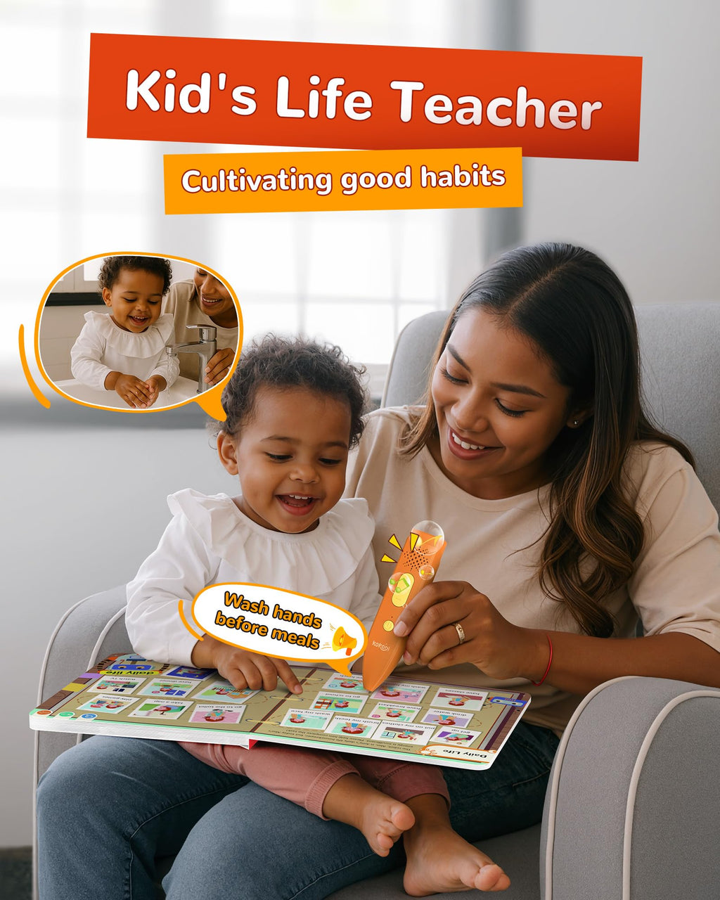 Kids Interactive Talking Pen Book Set for Early Learning and Sensory Play