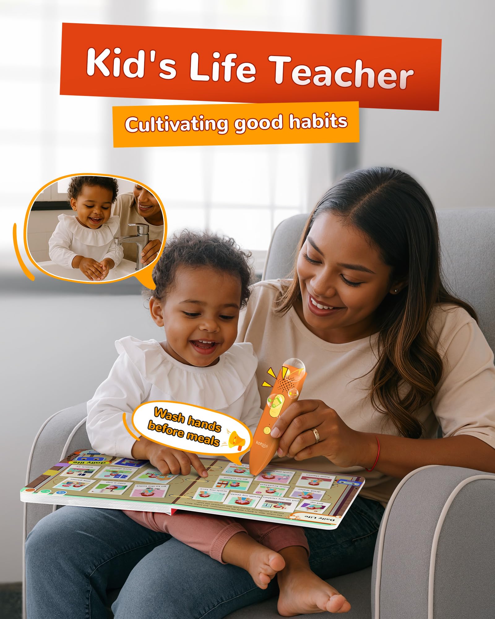 Kids Interactive Talking Pen Book Set for Early Learning and Sensory Play