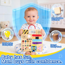 Montessori Busy Board Sensory Travel Toy for Toddlers