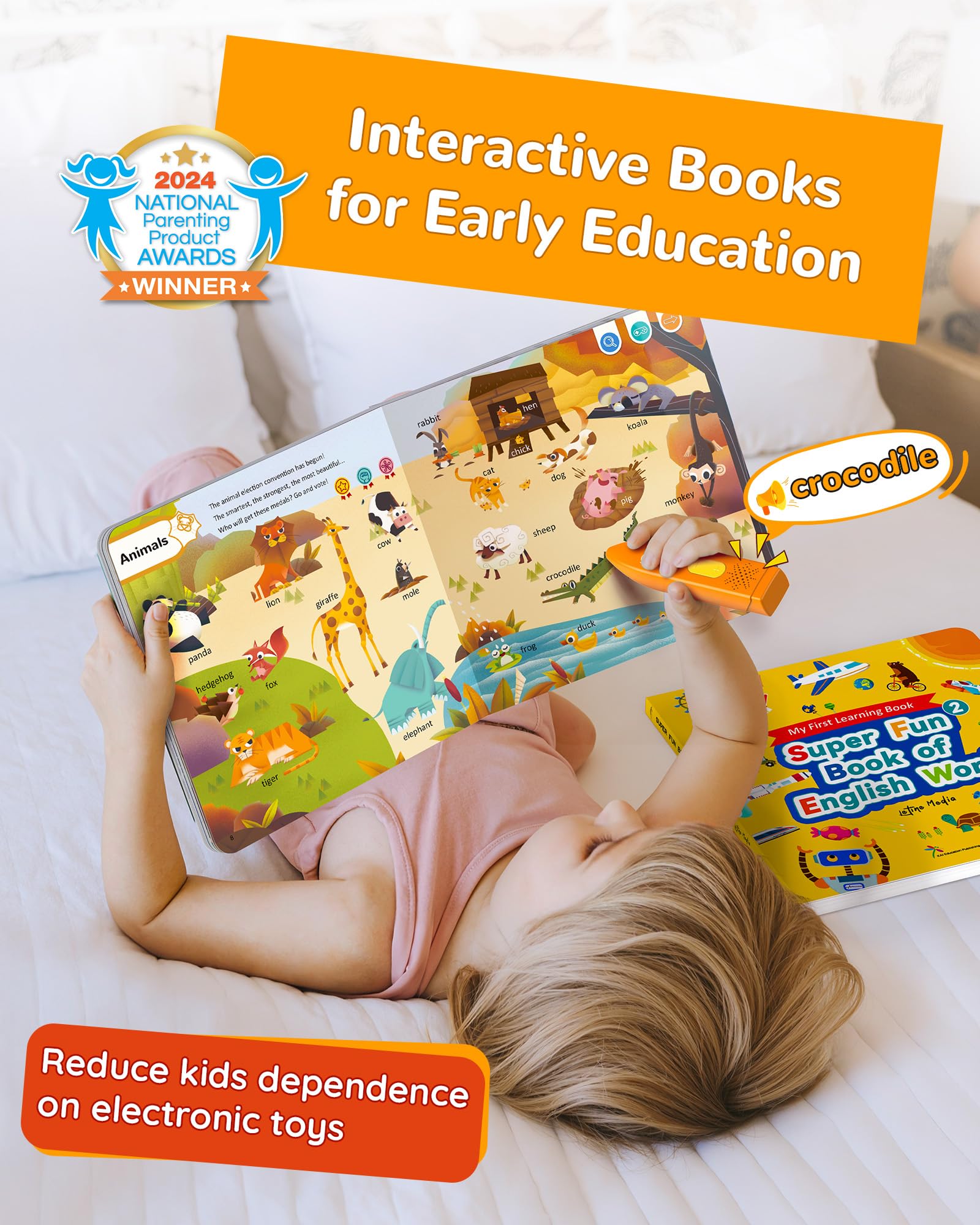 Kids Interactive Talking Pen Book Set for Early Learning and Sensory Play