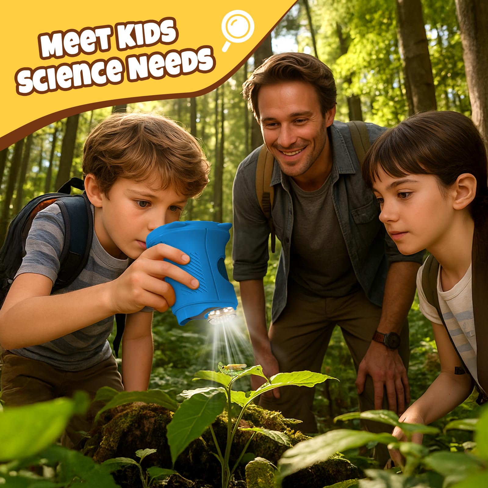 Portable Digital Microscope for Kids with 1000X Zoom and 4K Screen