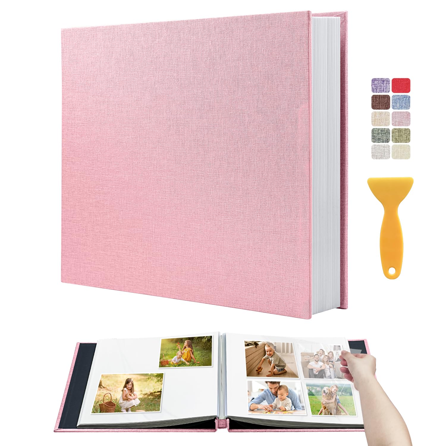 Large Self Adhesive Scrapbook Photo Album with Linen Cover 40 Pages