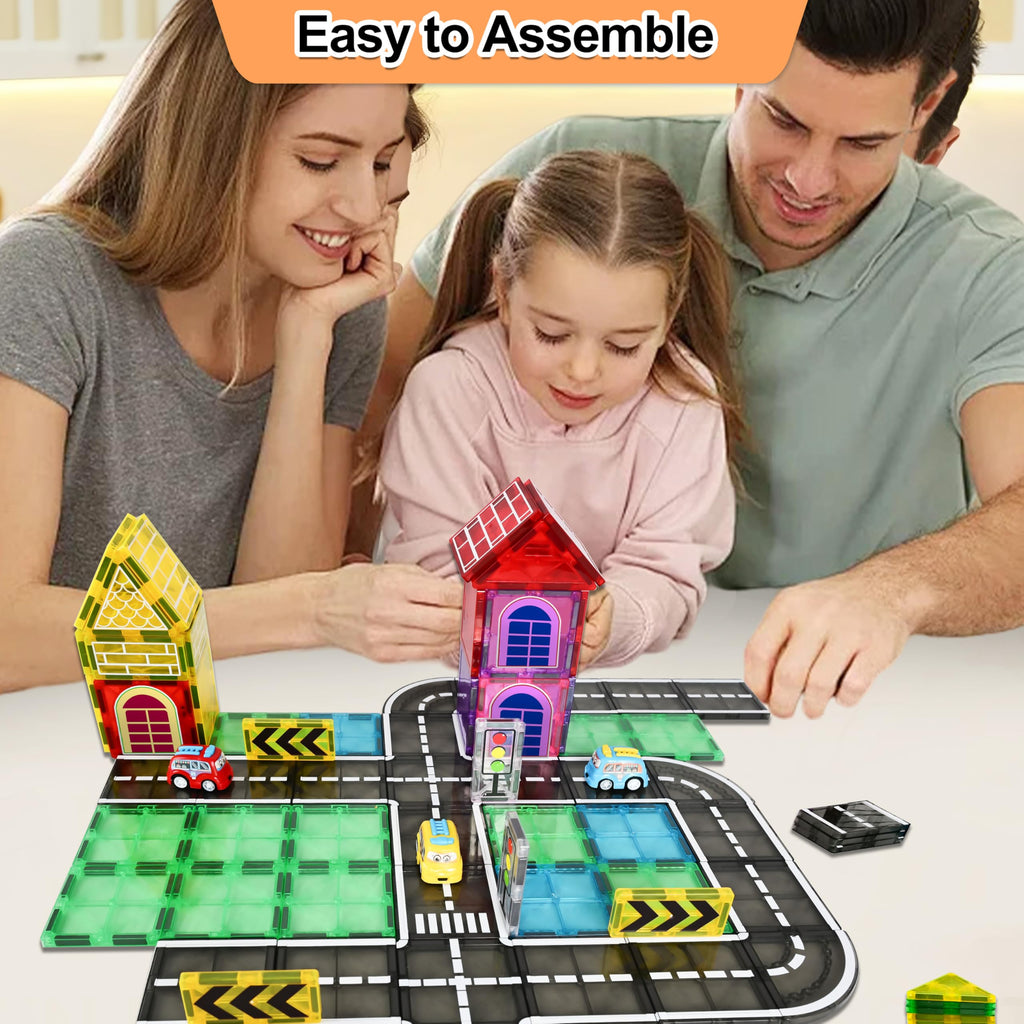 Magnetic Road Tiles Building Set
