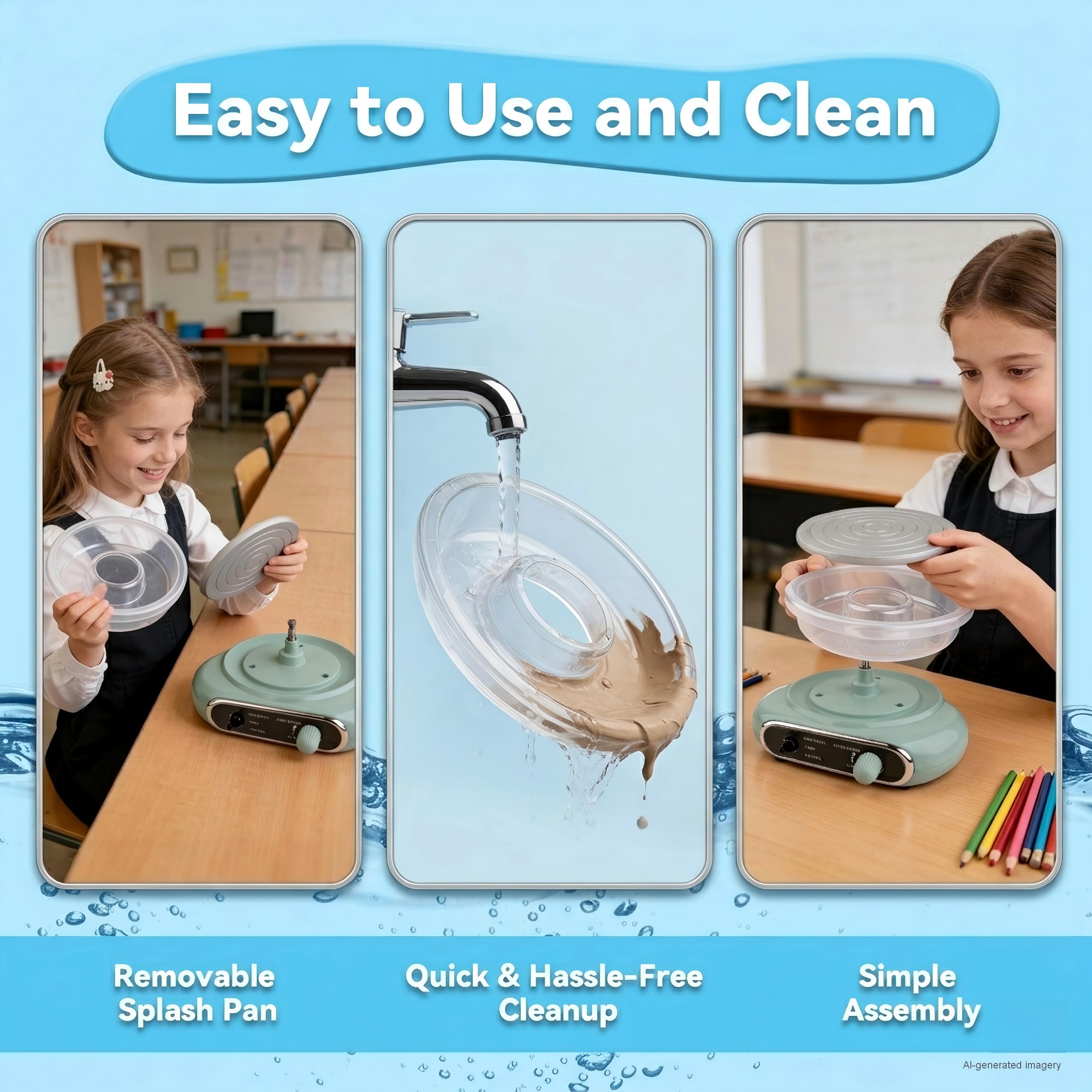 Kids Pottery Wheel Arts and Crafts Kit for Ages 6 to 12