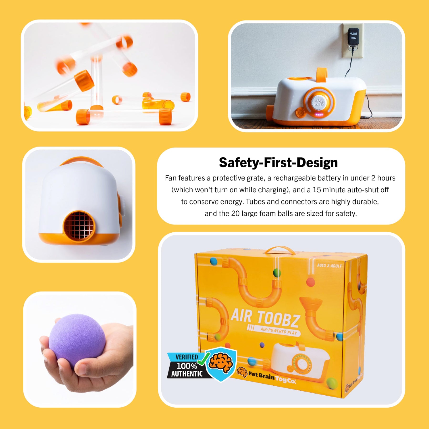 Air Powered STEM Building Tube Toy for Kids Ages 3 and Up