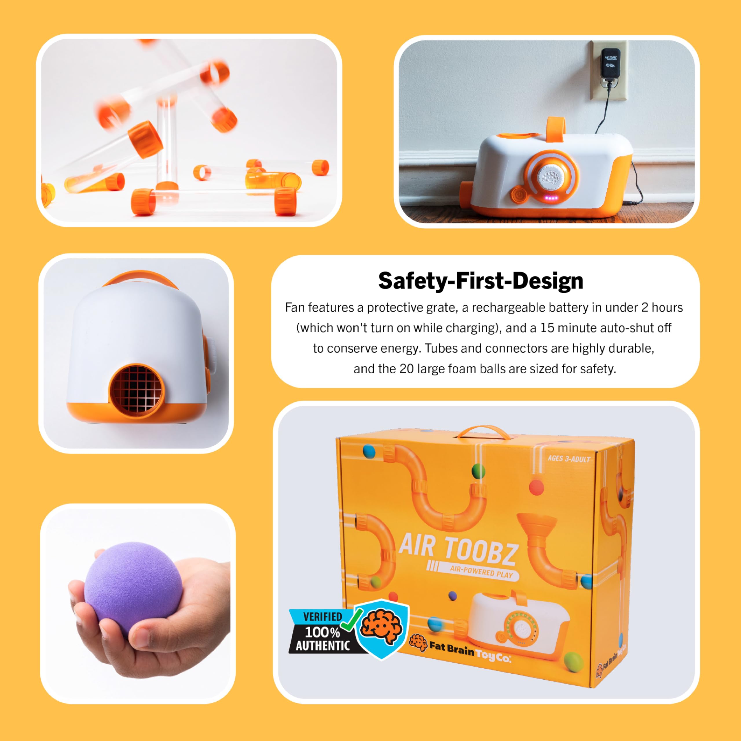 Air Powered STEM Building Tube Toy for Kids Ages 3 and Up