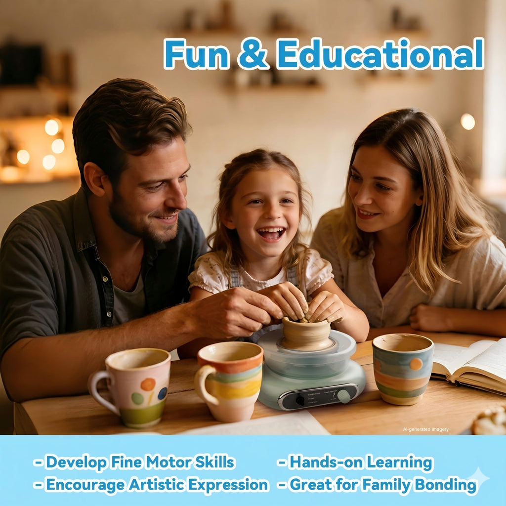 Kids Pottery Wheel Arts and Crafts Kit for Ages 6 to 12
