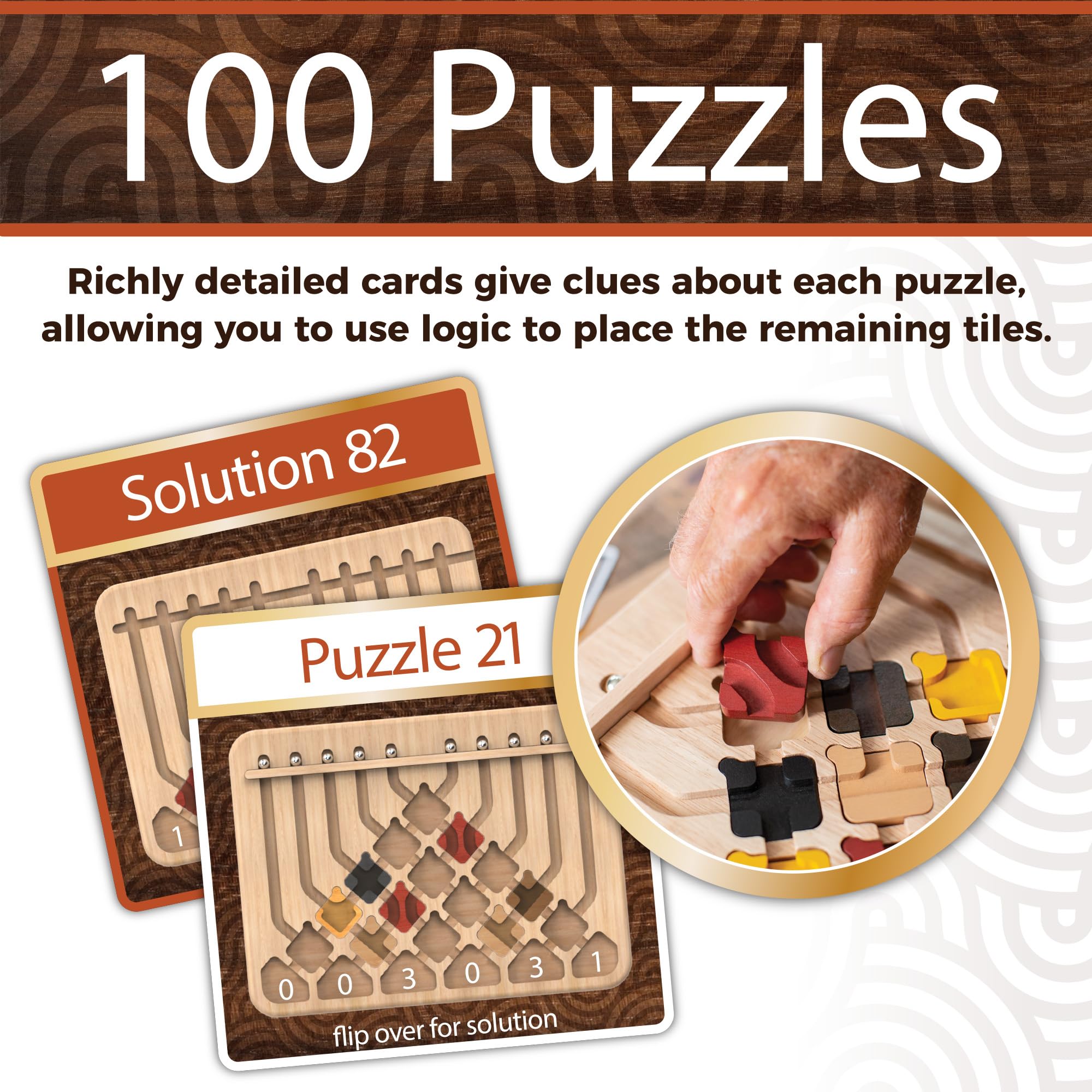 Marble Circuit Logic Puzzle Game with 100 Brain Teasers for Ages 8 Plus
