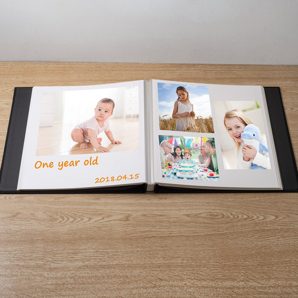 Large Self Adhesive Scrapbook Photo Album with Linen Cover 40 Pages
