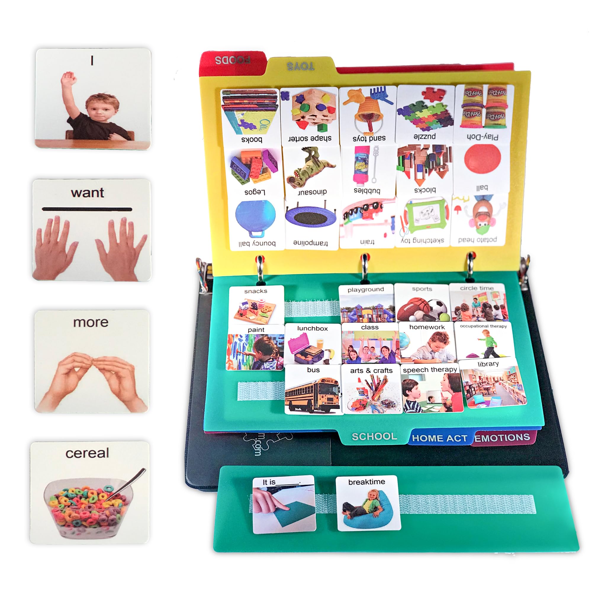 162 Autism Visual Communication Picture Cards for Speech and Vocabulary