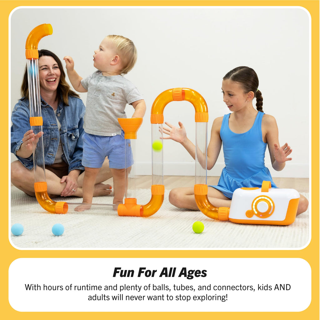 Air Powered STEM Building Tube Toy for Kids Ages 3 and Up