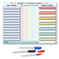 Large Magnetic Dry Erase Chore and Reward Chart for Kids and Families