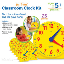 Classroom Teaching Clock Kit for Learning to Tell Time