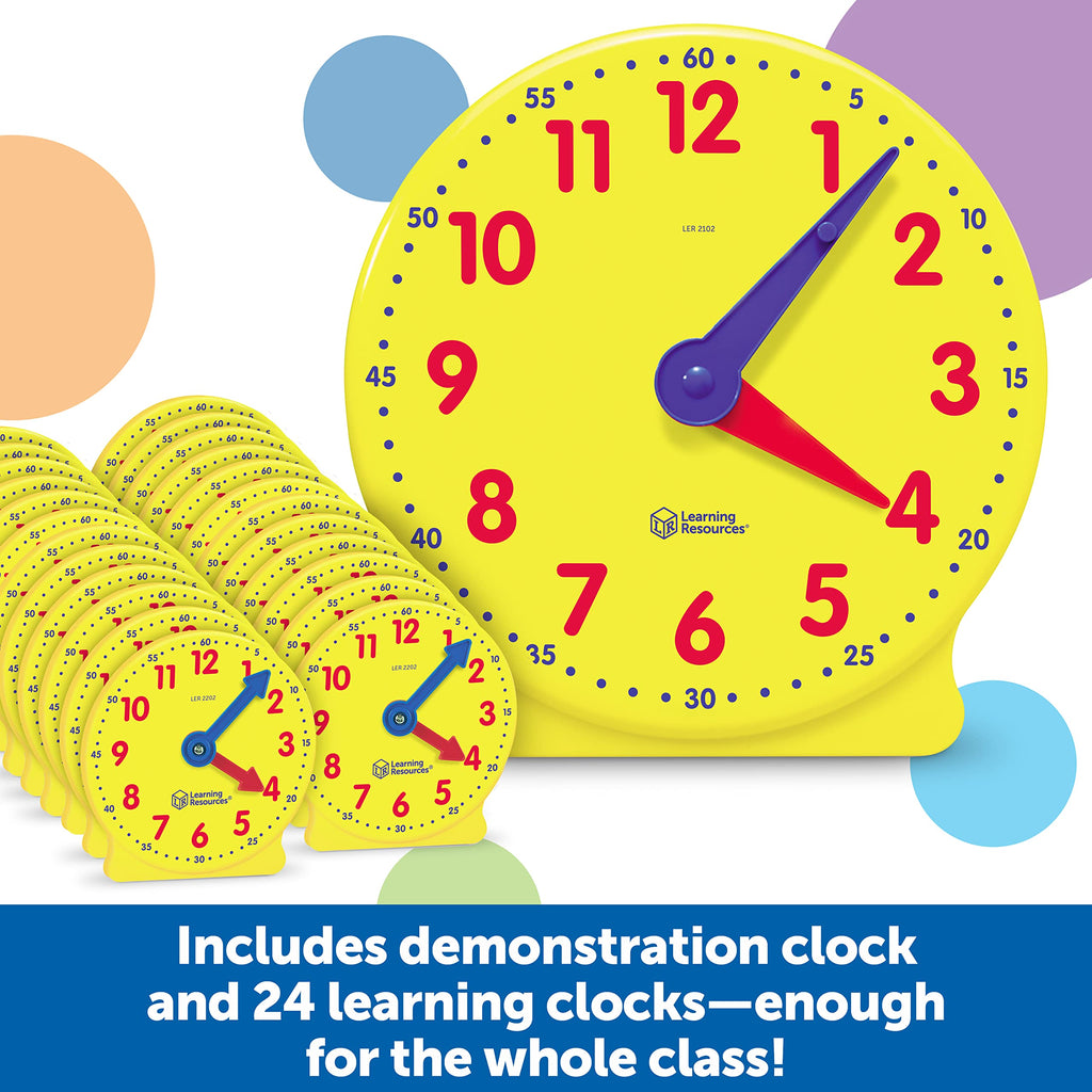 Classroom Teaching Clock Kit for Learning to Tell Time