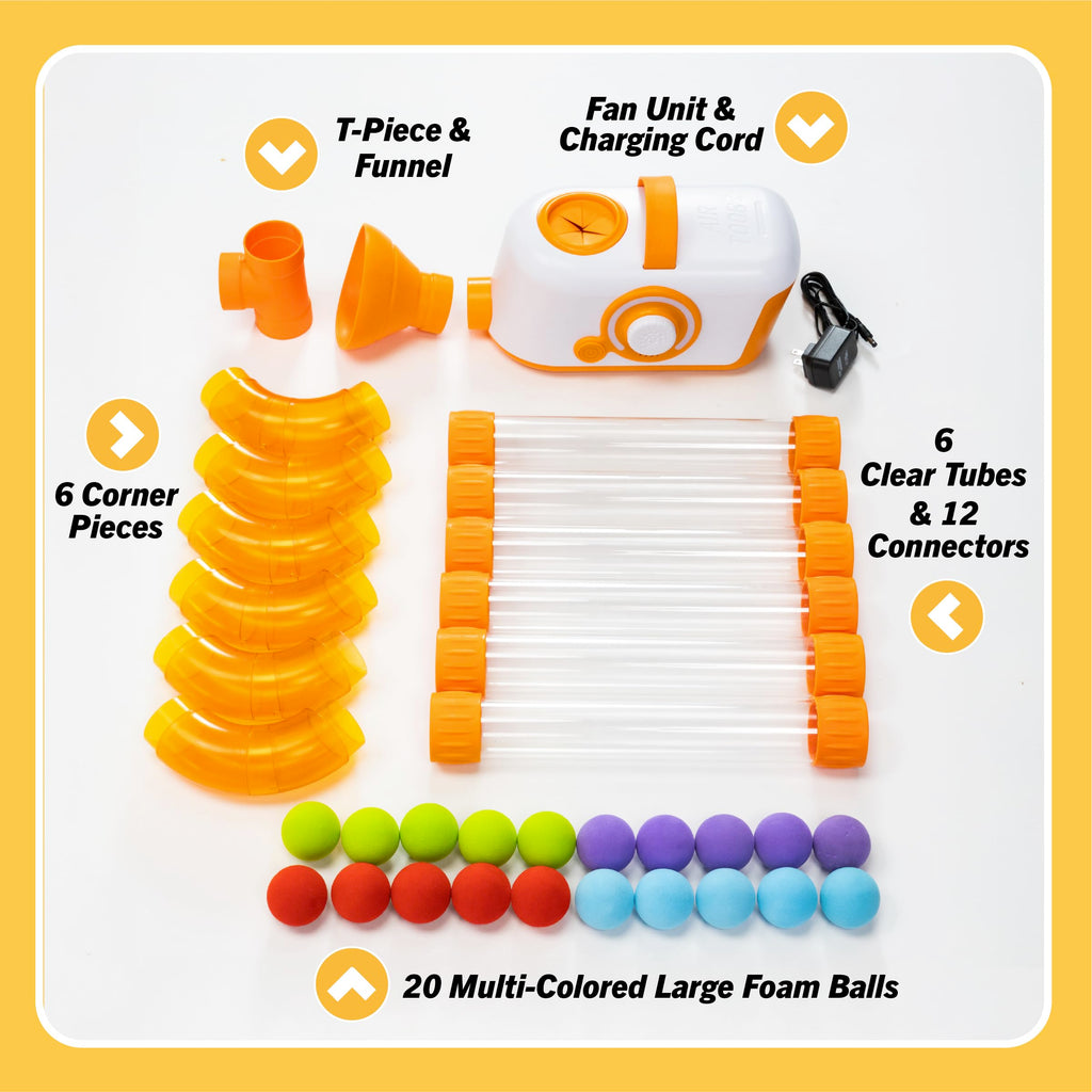 Air Powered STEM Building Tube Toy for Kids Ages 3 and Up