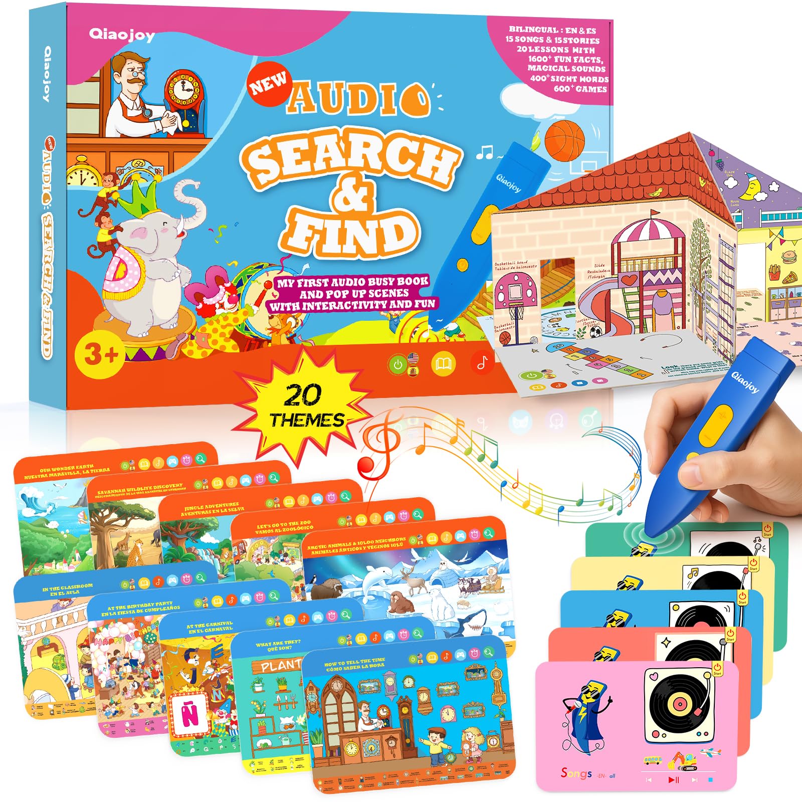 Bilingual Interactive USA and World Map Geography Learning Toy for Kids