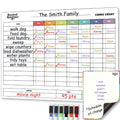 Large Magnetic Chore Chart and Dry Erase Reward Board for Families
