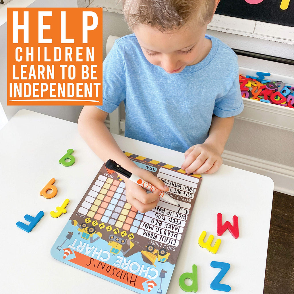Magnetic Chore and Responsibility Chart for Kids at Home