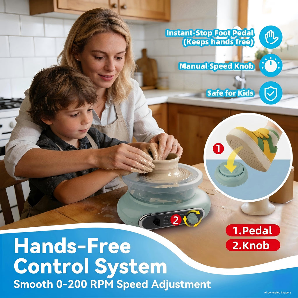 Kids Pottery Wheel Arts and Crafts Kit for Ages 6 to 12