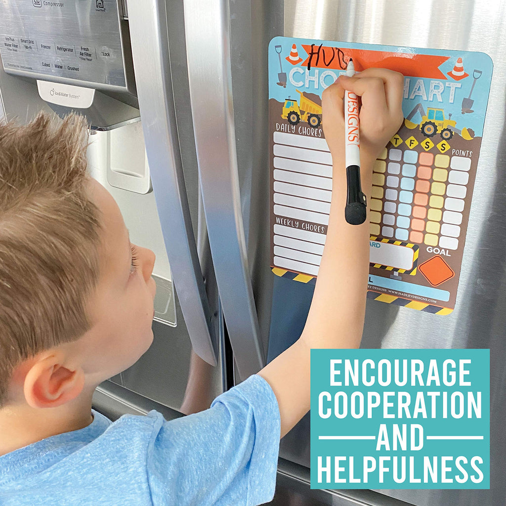 Magnetic Chore and Responsibility Chart for Kids at Home