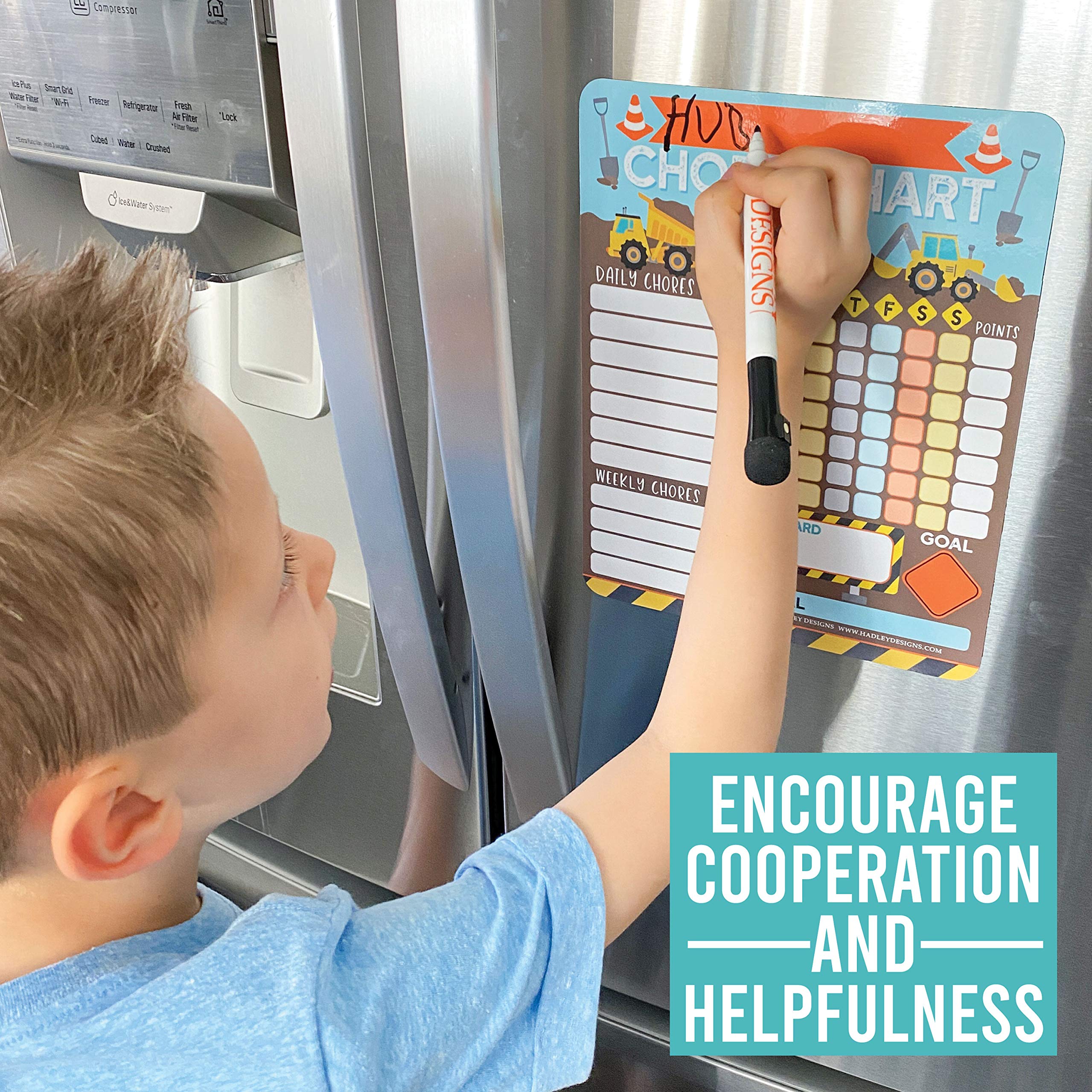 Magnetic Chore and Responsibility Chart for Kids at Home