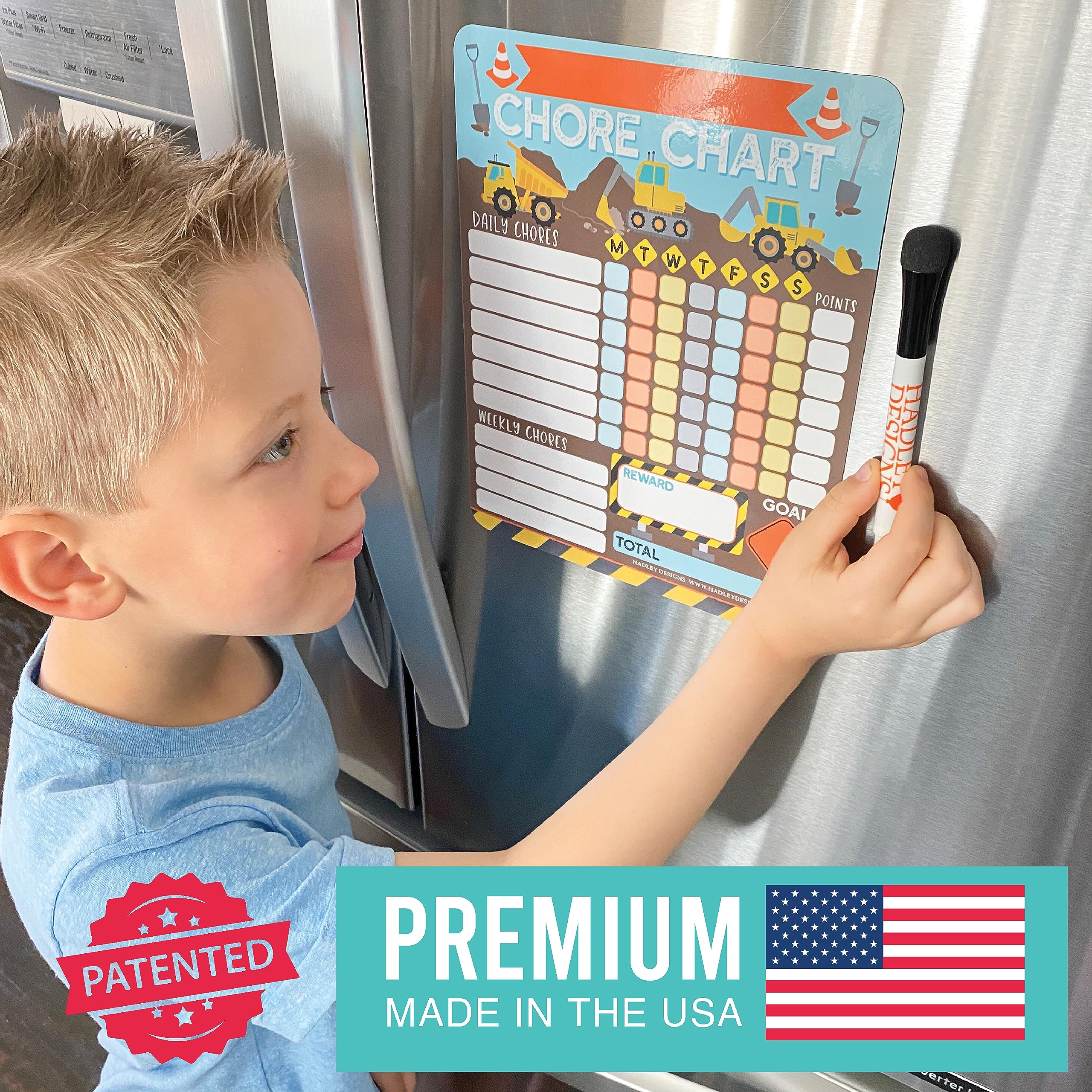 Magnetic Chore and Responsibility Chart for Kids at Home