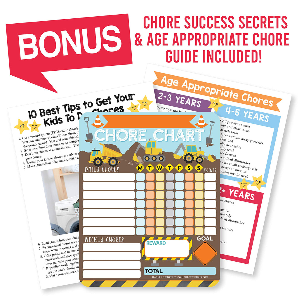 Magnetic Chore and Responsibility Chart for Kids at Home